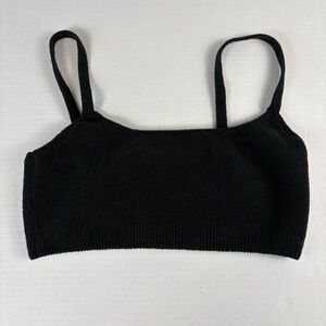 SKIMS LIGHT COZY SCOOP BRALETTE | ONYX Women’s Large - Loungewear Bra Black